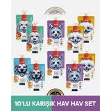 Wanpy Kuzu - Havuç & Ördek - Havuç & Sığır Et - Havuç Köpek Et Ezmesi Köpek Ödül Maması Seti 10x90 gr - 1 Adet - Mor