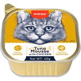 Wanpy Mousse Ton Balıklı & Tavuklu Alutray Kedi Yaş Maması 6x40 gr