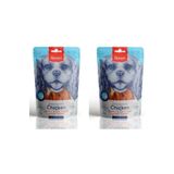Wanpy Oven Roasted Chıcken Jerky Calcıum Bone Wrap Kurutulmuş Tavukklu Köpek Ödül Kemiği 100gr