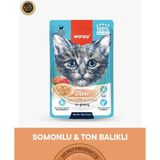 Wanpy Pouch Somon & Ton Balık Yavru Kedi Yaş Maması 70 gr