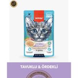 Wanpy Pouch Tavuk & Ördek Yavru Kedi Yaş Maması 70 gr - 1