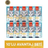 Wanpy Pouch Tavuk Yetişkin Kedi Yaş Maması Seti 10x70 gr - 10X70GR