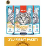 Wanpy Pouch Tavuk Yetişkin Kedi Yaş Maması Seti 3x70 gr - 3X70GR