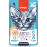 Wanpy Pouch Tavuklu ve Ördekli Yaş Kedi Maması 70GR x 5 Adet