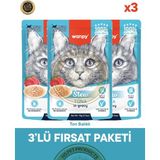 Wanpy Pouch Ton Balık Yetişkin Kedi Yaş Maması Seti 3x70 gr - 3X70GR