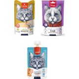Wanpy Sıvı 3x25 + Fileto + Ezme Karma Kedi Ödülü