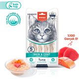 Wanpy Skin&coat Ton Balığı&somon Krema 5X14 gr Kedi Ödül Maması STT:02/2027