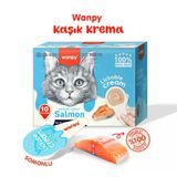 Wanpy Somonlu Kaşık Krema 10x16 gr Kedi Ödül Maması