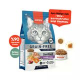 Wanpy Somonlu ve Ton Balıklı Tahılsız Kısırlaştırılmış Kedi Maması - 1.5 Kg