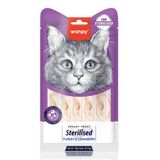 Wanpy Sterilised Hindi ve Kızılcıklı Kısırlaştırılmış Kedi Krema Ödülü 5x14 Gr