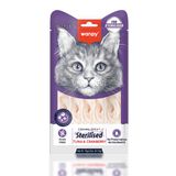 Wanpy Sterilised Ton Balıklı Kızılcıklı Krema Kısır Kedi Ödülü 5X14 Gr