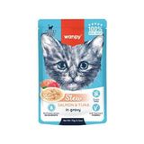 Wanpy Stew Pouch Somon Ton Balıklı 70 gr Yaş Yavru Kedi Maması