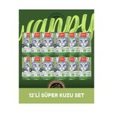 Wanpy Tahılsız %100 Gerçek Et Kuzulu Ezme Kedi Konserve Maması Seti 12x375 gr