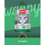 Wanpy Tahılsız %100 Gerçek Et Ton Balıklı Ezme Kedi Konserve Maması 375 gr