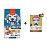 Wanpy Tahılsız Sığır Etli Yetişkin Köpek Maması 1,5 Kg + 2 Adet Wanpy Tahılsız %100 Gerçek Et Biftekli Köpek Konservesi 375 Gr