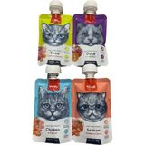 Wanpy Tasty Meat Paste 4 x 90 g Tavuklu Havuçlu Kedi Ödül Maması Taze Sıvı Lezzetli Ödül