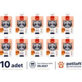 Wanpy Tasty Meat Paste Taze Macun Kedi Ödül Ödül Maması 10 adet*90 gr Somon*tavuk*havuç