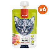 Wanpy Tasty Meat Paste Taze Ton Balıklı Ve Tavuk Etli 6x90 gr Kedi Et Ezmesi