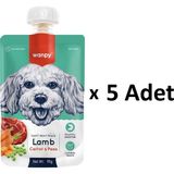 Wanpy Taze Kuzulu Bezelye ve Havuçlu 5x90 gr Köpek Et Ezmesi