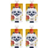 Wanpy Taze Sığır Etli & Havuçlu Köpek Et Ezmesi 90 Gr. X 4 Adet