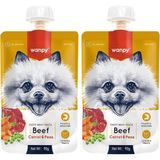 Wanpy Taze Sığır Etli&Havuçlu Köpek Et Ezmesi 90 gr 2li paket