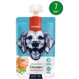 Wanpy Taze Tavuklu ve Havuçlu Et Ezmesi Doğal 7x90 gr Köpek Ödülü