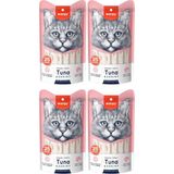 Wanpy Ton Balığı ve Karidesli Destekleyici Krema Kedi Ödül Maması 14gr (25'li) - 4 Paket
