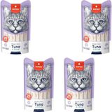 Wanpy Ton Balığı ve Yengeç Sıvı 25x14 gr 4 Adet Kedi Ödül Maması