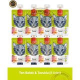 Wanpy Ton Balık & Tavuk & Havuç Kedi Et Ezmesi Kedi Ödül Maması Seti 8x90 gr - 90 g × 8 Paket