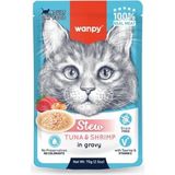 Wanpy Ton Balıklı ve Karides 70 gr Pouch Yetişkin Yaş Kedi Maması - Ton - Karides