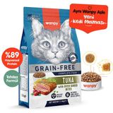 Wanpy with Oven Baked Bites Tahılsız Ton Balıklı Kedi Kuru Maması 1,5 Kg