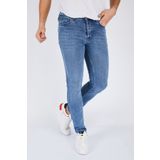 wanted Erkek Mavi Düz Slim Fit Likralı Dar Paça Kot Pantolon