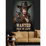 Wanted Kovboy Poster Retro Dekoratif Kanvas - Mdf Ahşap Tablo