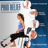 WANYIDA Ayak ve Baldır Sedye Plantar Fasiit, Aşil Tendiniti, Topuk Mahmuzu, Damla Ayak. Bacak, Uyluk ve Hamstring için Yoga Germe Kayışı (Siyah)