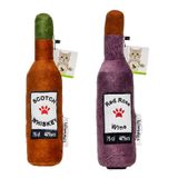 WaowPets Animal Products Bottle Toy, Köpek Oyuncağı, Kedi Oyuncağı, Peluş Oyuncak (Kahverengi - Lila)