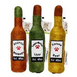 WaowPets Animal Products Bottle Toy, Köpek Oyuncağı, Kedi Oyuncağı, Peluş Oyuncak (Kahverengi - Yeşil - Sarı)