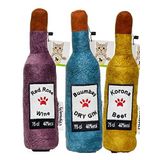 WaowPets Animal Products Bottle Toy, Köpek Oyuncağı, Kedi Oyuncağı, Peluş Oyuncak (Lila - Sarı - Turkuaz)