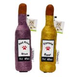 WaowPets Animal Products Bottle Toy, Köpek Oyuncağı, Kedi Oyuncağı, Peluş Oyuncak (Lila - Sarı)