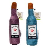 WaowPets Animal Products Bottle Toy, Köpek Oyuncağı, Kedi Oyuncağı, Peluş Oyuncak (Lila - Turkuaz)