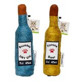 WaowPets Animal Products Bottle Toy, Köpek Oyuncağı, Kedi Oyuncağı, Peluş Oyuncak (Turkuaz - Sarı)