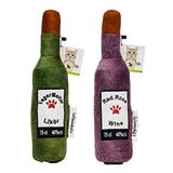 WaowPets Animal Products Bottle Toy, Köpek Oyuncağı, Kedi Oyuncağı, Peluş Oyuncak (Yeşil - Lila)