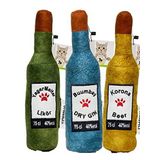 WaowPets Animal Products Bottle Toy, Köpek Oyuncağı, Kedi Oyuncağı, Peluş Oyuncak (Yeşil - Turkuaz - Sarı)