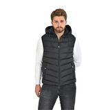 WAPP UNİSEX SİYAH JEL DOLGU KAPÜŞONLU ŞİŞME YELEK S t-58