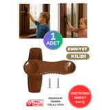 WAPPA 1 Adet Kahverengi Pvc Pimapen Pencere Cam Balkon Kapısı Güvenli Emniyet Kilidi