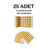 WAPPA 25 ADET Çift Taraflı Yuvarlak Köpük Bant (çap:20mm) (25 Adet)