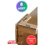 WAPPA 8 Adet Bebek Çocuk Yaşlı Köşe Koruması Cam Masa Mermer Sehpa Mobilya Için Şeffaf Kenar Koruyucu