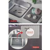 WAPPA ANTRASİT Dikdörtgen Silikon Lavabo Buzluk Matı 33x28 Cm 1 Adet