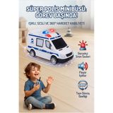 Wappa Baby Işıklı Sesli Pilli Çarp-Dön Mekanizmalı 21 cm Gerçekçi Tasarımlı Eğlenceli Oyuncak Polis Arabası