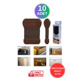 WAPPA Kahverengi Çocuk Bebek Çekmece Ve Dolap Kilidi Bebek Güvenlik Koruma Kilidi 10 Adet