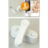 Wappa PVC Pimapen Pencere ve Cam Balkon Kapısı İçin Bebek Güvenlik Kilidi 2'li Beyaz Set